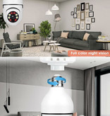 Stuff Certified® E27 Bulb Kamera mit Mikrofon - WiFi Nachtsicht Bewegungserkennung Smart Home Security