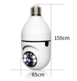 Stuff Certified® E27 Lamp Camera met Microfoon - WiFi Night Vision Motion Detection Smart Home Security