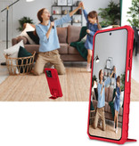Keysion Xiaomi Poco M3 Pro - Kickstand Hoesje met Camera Slide - Cover Case Donkergroen