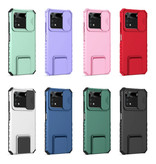 Keysion Xiaomi Poco M3 - Kickstand Case with Camera Slide - Cover Case Pink