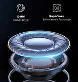 Qoovi Bezprzewodowe słuchawki douszne HiTune Q3 — Słuchawki douszne Bluetooth 5.2 HiFi/ANC/TWS Pomarańczowy