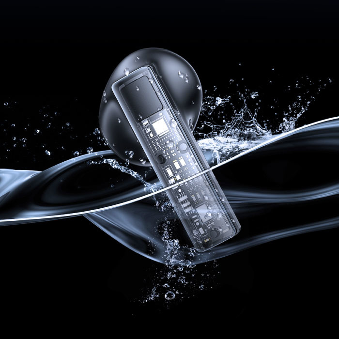 Qoovi Bezprzewodowe słuchawki douszne HiTune Q3 — Słuchawki douszne Bluetooth 5.2 HiFi/ANC/TWS Pomarańczowy