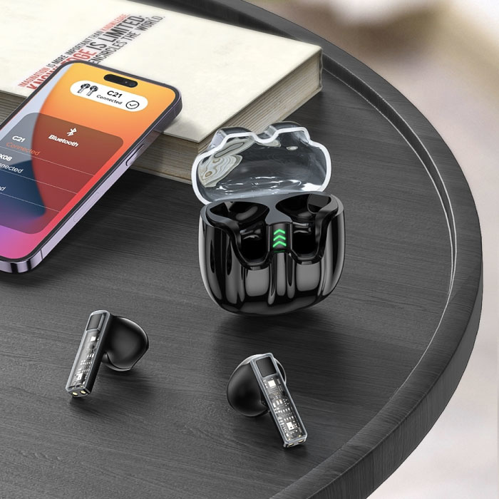 Qoovi Écouteurs sans fil HiTune Q3 - Écouteurs Bluetooth 5.2 HiFi/ANC/TWS Orange