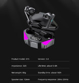 Stuff Certified® Écouteurs sans fil X15 - Écouteurs TWS à commande tactile Bluetooth 5.1 Écouteurs Noir