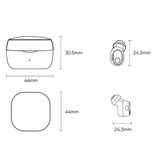 Baseus Auriculares inalámbricos WM02 - Auriculares con control táctil TWS Bluetooth 5.3 Blanco