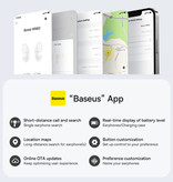 Baseus Écouteurs sans fil WM02 - Écouteurs à commande tactile TWS Bluetooth 5.3 Bleu