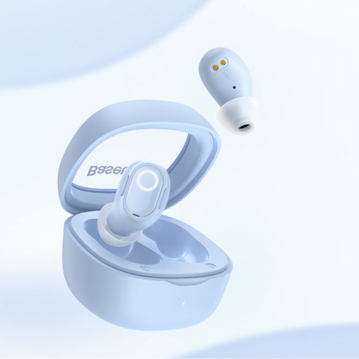 Bezprzewodowe słuchawki douszne WM02 - Słuchawki douszne ze sterowaniem dotykowym TWS Bluetooth 5.3 Niebieskie
