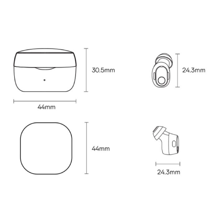 Baseus Auricolari Wireless WM02 - Auricolari Touch Control TWS Bluetooth 5.3 Viola