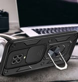 CYYWN Xiaomi Redmi Note 9S - Armor Case con Cavalletto e Scivolo per Fotocamera - Cover Magnetic Pop Grip Verde