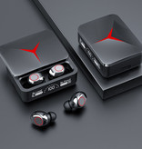 Stuff Certified® Auriculares inalámbricos para juegos - Auriculares con control táctil TWS Bluetooth 5.3 Negro