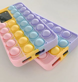 iCoque Samsung Galaxy S21 Plus Pop It Case - Silicone Bubble Toy Case Anti Stress Cover Rainbow