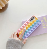 iCoque Samsung Galaxy A52s (5G) Pop It Case - Silicone Bubble Toy Case Anti Stress Cover Rainbow
