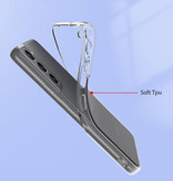 Jaspever Samsung Galaxy S21 FE Transparent Case - Silicone TPU Case Cover