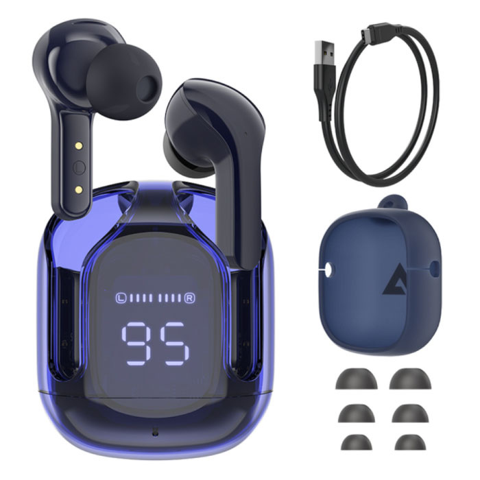 Auriculares inalámbricos T6 - Auriculares con control táctil TWS Bluetooth 5.0 Azul