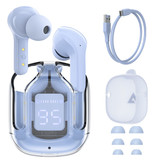 Acefast Bezprzewodowe słuchawki douszne T6 - Słuchawki douszne ze sterowaniem dotykowym TWS Bluetooth 5.0 Jasnoniebieskie