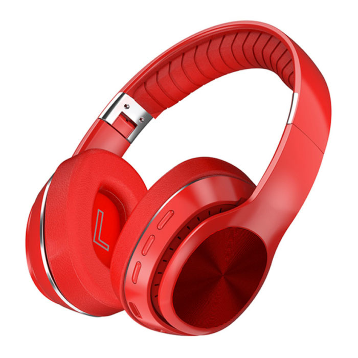VJ320 Auriculares inalámbricos con micrófono - Bluetooth 5.0 Auriculares estéreo de estudio Rojo