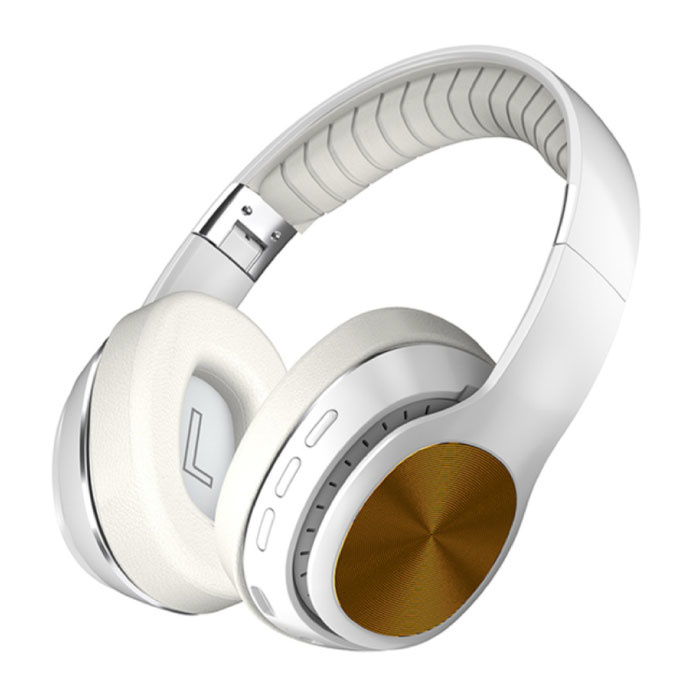 Słuchawki bezprzewodowe VJ320 z mikrofonem — stereofoniczny zestaw słuchawkowy Bluetooth 5.0 w kolorze białym