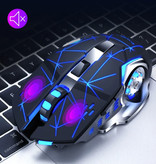 T-WOLF Q-13 Kabellose Gaming-Maus – 2,4 GHz RGB Optisch Ergonomisch mit DPI-Anpassung bis zu 2400 DPI – Weiß