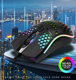 Erilles Optical Gaming Mouse Wired - Ambidextrous and Ergonomic with DPI Adjustment up to 2400 DPI - Black