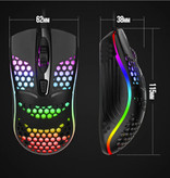 Erilles Souris Gamer Optique Filaire - Ambidextre et Ergonomique avec Réglage DPI jusqu'à 2400 DPI - Noir