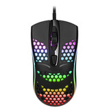 Erilles Souris Gamer Optique Filaire - Ambidextre et Ergonomique avec Réglage DPI jusqu'à 2400 DPI - Noir