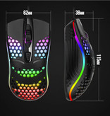 Erilles Optical Gaming Mouse Wired - Ambidextrous and Ergonomic with DPI Adjustment up to 2400 DPI - White