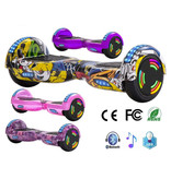 Stuff Certified® Hoverboard with Bluetooth Speaker and RGB Lighting - 6.5" Tires - 500W Motor - Electric Balance Hover Board Graffiti