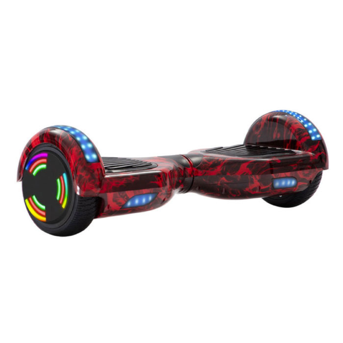 Hoverboard avec haut-parleur Bluetooth et éclairage RGB - Pneus 6,5" - Moteur 500W - Balance électrique Hover Board Flame