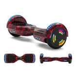 Stuff Certified® Hoverboard avec haut-parleur Bluetooth et éclairage RGB - Pneus 6,5" - Moteur 500W - Balance électrique Hover Board Flame