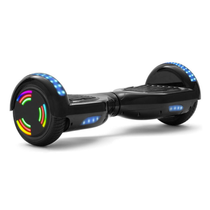 Hoverboard avec haut-parleur Bluetooth et éclairage RGB - Pneus 6,5" - Moteur 500W - Balance électrique Hover Board Noir