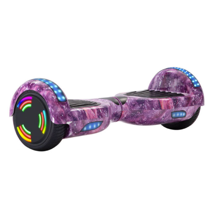 Hoverboard con Altoparlante Bluetooth e Illuminazione RGB - Pneumatici da 6,5" - Motore da 500 W - Hover Board Elettrico Galaxy Viola