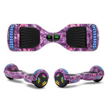 Stuff Certified® Hoverboard mit Bluetooth-Lautsprecher und RGB-Beleuchtung – 6,5-Zoll-Reifen – 500-W-Motor – Electric Balance Hover Board Galaxy Purple