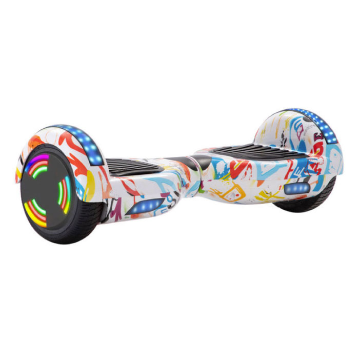 Hoverboard con Altoparlante Bluetooth e Illuminazione RGB - Pneumatici da 6,5" - Motore da 500 W - Hover Board con Bilanciamento Elettrico Sketch White