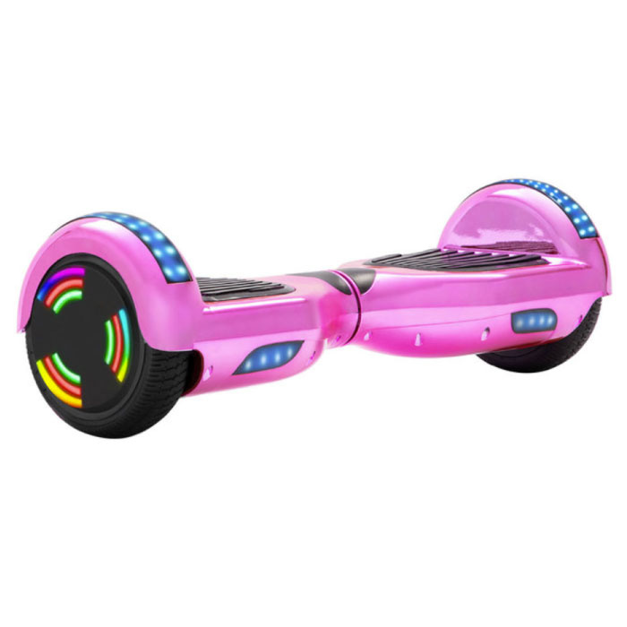 Hoverboard con altoparlante Bluetooth e illuminazione RGB - Pneumatici da 6,5" - Motore da 500 W - Hoverboard con bilanciamento elettrico Rosa