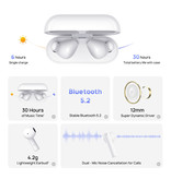WIKO Buds 10 Bezprzewodowe słuchawki douszne - Słuchawki douszne ze sterowaniem dotykowym TWS Bluetooth 5.2 Białe