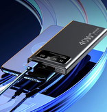 Tollcuudda Mini Powerbank de 20.000 mAh con pantalla LED - Batería de emergencia de 40 W Cargador de batería Negro