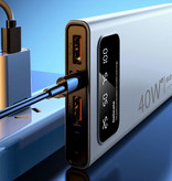 Tollcuudda Mini Powerbank de 20.000 mAh con pantalla LED - Batería de emergencia de 40 W Cargador de batería Negro