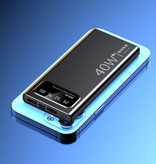 Tollcuudda 20.000mAh Mini Powerbank  met LED Display - 40W Noodaccu Batterij Oplader Zwart