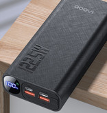 Qoovi Banque d'alimentation 30 000 mAh avec 2 ports - Alimentation 22,5 W - Chargeur de batterie d'urgence externe Gris - Copy