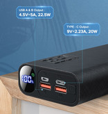 Qoovi 20.000mAh Powerbank met 3 Oplaadpoorten - 20W Power Delivery - Externe Noodaccu Batterij Oplader Wit