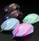 Limei S1 Optische Gaming Muis Bedraad - Tweehandig en Ergonomisch met 1200 DPI - Zwart