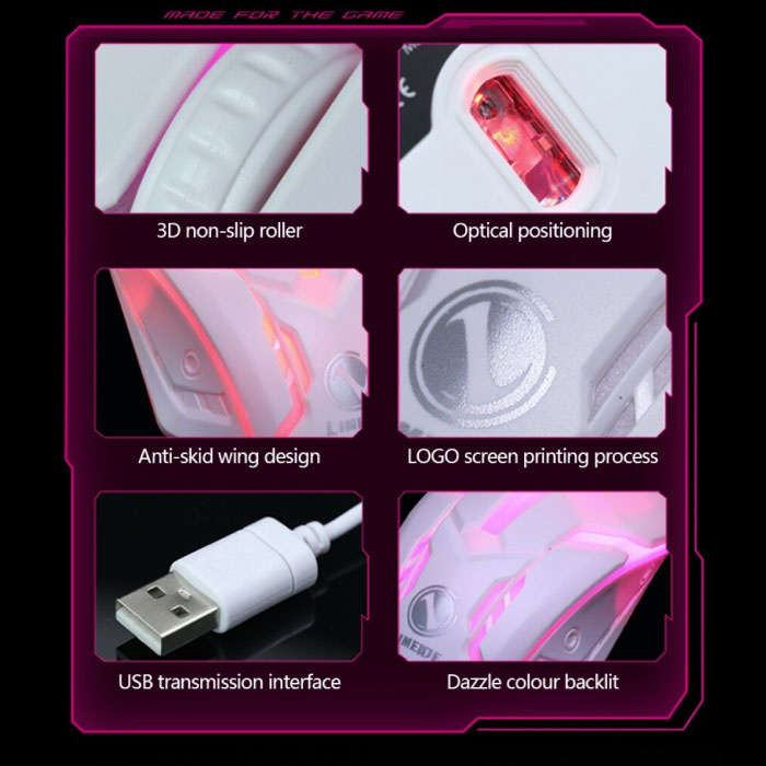 Limei S1 Optische Gaming Muis Bedraad - Tweehandig en Ergonomisch met 1200 DPI - Zwart