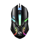 Limei Mouse da gioco ottico S1 cablato - Ambidestro ed ergonomico con 1200 DPI - nero