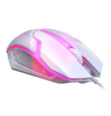 Limei S1 Optical Gaming Mouse Wired - Ambidextrous and Ergonomic with 1200 DPI - White