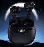 LZQLY Bezprzewodowe słuchawki douszne JS12 Air Pro - Słuchawki douszne ze sterowaniem dotykowym TWS Bluetooth 5.1 Białe