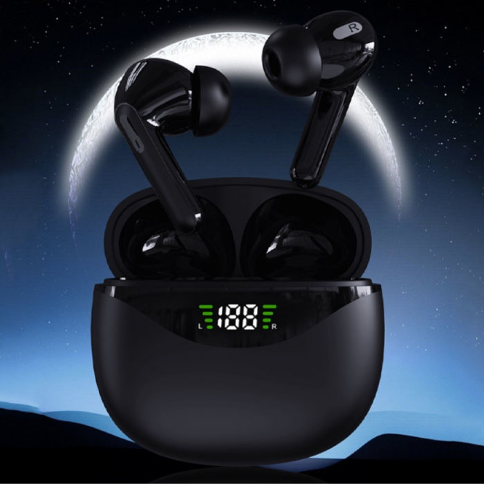 LZQLY Auricolari wireless JS12 Air Pro - Auricolari touch control TWS Bluetooth 5.1 bianchi