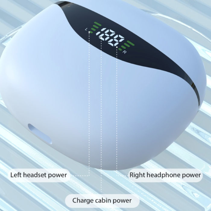 LZQLY Auricolari wireless JS12 Air Pro - Auricolari touch control TWS Bluetooth 5.1 bianchi