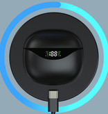 LZQLY Écouteurs sans fil JS12 Air Pro - Écouteurs à commande tactile TWS Bluetooth 5.1 Blanc
