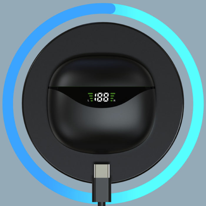 LZQLY Auricolari wireless JS12 Air Pro - Auricolari touch control TWS Bluetooth 5.1 bianchi