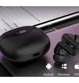 LZQLY Auriculares inalámbricos JS12 Air Pro - Auriculares con control táctil TWS Bluetooth 5.1 Rosa